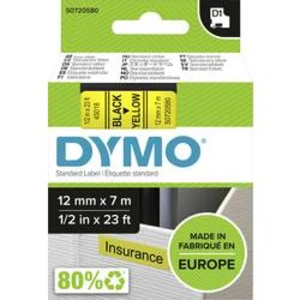 Páska do štítkovače DYMO 45018 (S0720580), 12 mm, D1, 7 m, černá/žlutá