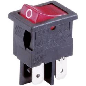 Kolébkový spínač Arcolectric H 8553 VB NAG, 2x vyp/zap, 230 V/AC, 10 A, červená/černá