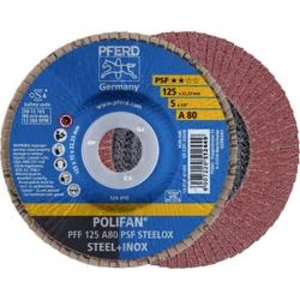 Vějířovitý brusný kotouč PFERD PFF 125 A 80 PSF STEELOX 67648125, Ø 125 mm/