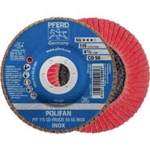 Vějířovitý brusný kotouč PFERD PFF 115 CO-FREEZE 50 SG INOX 67611550, Ø 115 mm/