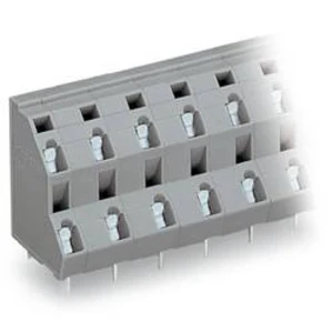 Dvojřadá svorka WAGO 736-712, 2.50 mm², Pólů 24, šedá, 14 ks