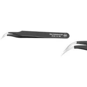 Jemná pinzeta 7a Wiha Professional ESD ZP 20 1 14 32335, špičatý, zahnutý, zaoblený, jemný, 120 mm