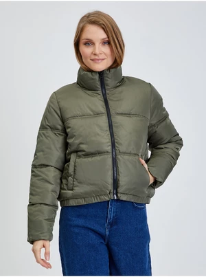 Khaki prešívaná zimná bunda hlučná May Anni - ženy