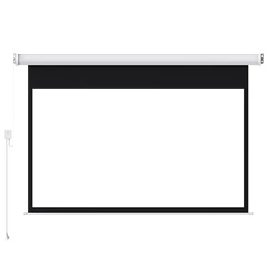 Formovie Electric Motorized Projector Screen 100-Inch Coated White Plastic 16:9 4K Support 3D Projector With Remote Cont