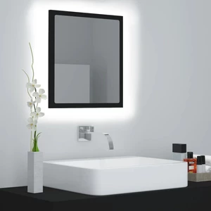 LED Bathroom Mirror Black 15.7"x3.3"x14.6" Chipboard