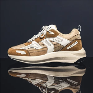 Menico Men's Cloth Material Fashion Outdoor Contrast Color Soft Wear-Resistant Running Sneakers