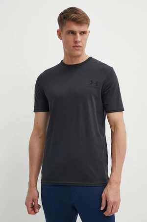 Tričko Under Armour pánsky, čierna farba, s potlačou, 1326799