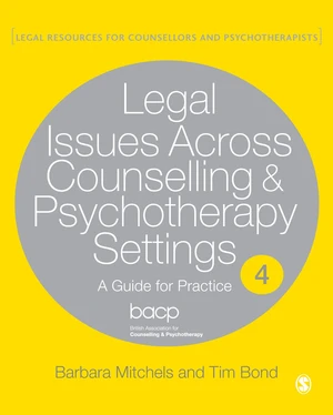 Legal Issues Across Counselling & Psychotherapy Settings