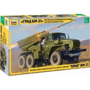 Zvezda Model Kit military BM-21 Grad Rocket Launcher 1:35