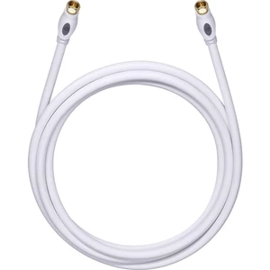 anténny, SAT prepojovací kábel [1x F zástrčka - 1x F zástrčka] 2.20 m 120 dB pozlátené kontakty biela Oehlbach Transmiss