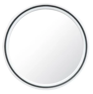 Okrúhle zrkadlo s rukoväťou Sibel, bielo-čierne (013073101) + darček zadarmo