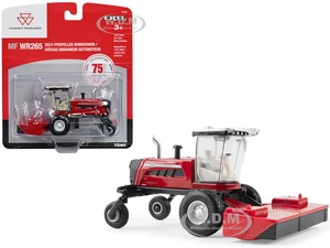 Massey Ferguson WR265 Self-Propelled Windrower Red with Silver Top "75 Years of Hesston" 1/64 Diecast Model by ERTL TOMY