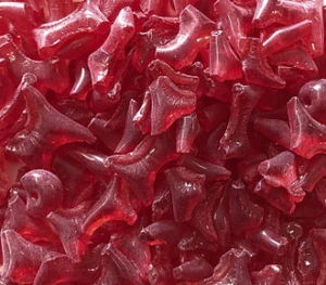 Nízkotavné sklo 0,5kg – červená čirá
