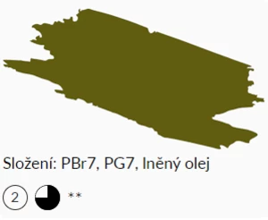 Olejová barva Umton 20ml – 0058 Zem zelená česká imitace