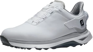 Footjoy PRO SLX Mens Golf Shoes White/Grey/Grey Boa 40,5 Calzado de golf para hombres