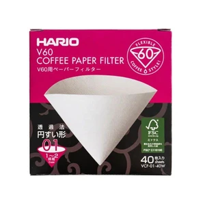 Papierové filtre Hario V60-01 40 ks, biele
