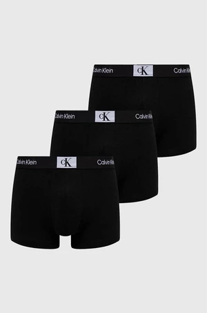 Boxerky Calvin Klein Underwear 3-pack pánské, černá barva, 000NB3528A