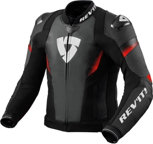 Rev'it! Jacket Control Black/Neon Red 56 Kožená bunda