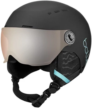 Bollé Quiz Visor Junior Ski Helmet Matte Black/Blue XS (49-52 cm) Casco da sci