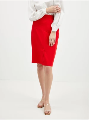 Orsay Červená dámská pouzdrová sukně - Dámské