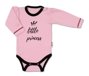 Baby Nellys Body dlouhý rukáv, růžové Little Princess, vel. 74 (6-9m)