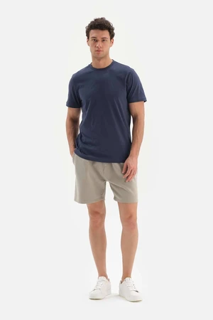 Dagi Beige Flamed 3 Thread Knitted Shorts