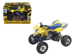 Suzuki Quad Racer R450 ATV Yellow and Blue 1/12 Diecast Model by New Ray