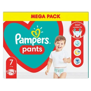 PAMPERS Pants vel.7 Plenkové kalhotky 17kg+ 74 ks