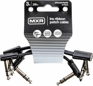Dunlop MXR DCISTR03R Ribbon TRS Cable 3 Pack Schwarz 8 cm Winkelklinke - Winkelklinke