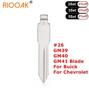 5pcs Metal KD Xhorse VVDI Uncut Remote Car Key Blade #26 GM39 GM40 GM41 Blade for Buick Chevrolet Pontiac Hummer