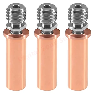 3Pcs Bimetal Heatbreak Upgrade All Metal Titanium + Copper Bi-Metal Heatbreak TC4 Throat for Anycubic Mega S/Vyper/Mega Pro