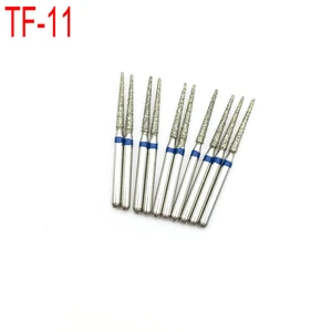 1 Set Diamond Dental Burs Drill Dentistry Burs High Speed Handpiece Handle Diameter 1.6mm TF-11