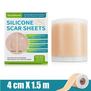 Self-adhesive Silicone Scar Sheets Scar Repair Patch Stretch Mark Tape Effective Scar Removal Patch for Burn Acne Scar Skin Care