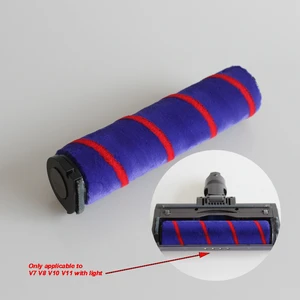1 Fluffy Electric Floor Brush For Dyson V6 V7 V8 V10 V11 New Style Floor Brush With LightVacuum Cleaner Parts