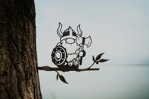 Classic Viking Gnome Decoration | Fairy Garden Art | Backyard Art | Tree Art