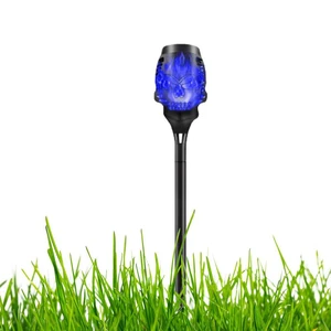 Solar Torch Lights Light Christmas Torch Lights Solar Powered 300mAh 1.2V Outdoor Decor Flame Lamp Lights For Sidewalk Yard