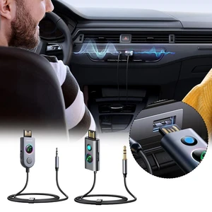 1 Pcs 5.3 Bluetooth Receiver Call Noise Reduction Ambient Light BT With Enlarged Metal Microphone Independent Button Receiver