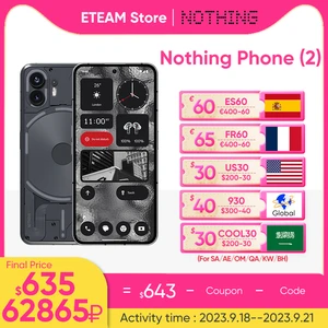 2023 NEW Original Nothing Phone 2 Global Version 6.7” Flexible OLED 5G Snapdragon® 8+ Gen 1 50MP Dual Camera