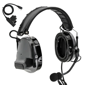 TS TAC-SKY COMTAC III Tactical Hearing Protection Headphones Pickup Noise Cancelling Headphones + Military PTT U94 PTT
