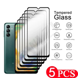 5Pcs For Samsung Galaxy A34 A33 A24 A14 A13 A12 A04 A04S A04E A22 A23 A31 A32 Tempered glass screen protector HD protective film