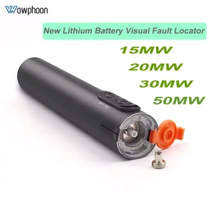 10/20/30/50mW Visual Fault Locator 1800mAH Lithium Battery FTTH VFL Mini Fiber Optic Light Source LED Light Cable Tester Tool