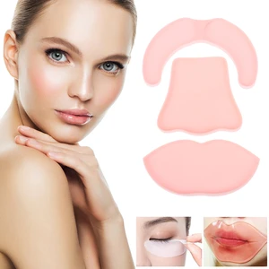 3Pcs/set Silicon Facial Eye Mask Mold For Fruit Vegetable Mask DIY Mask Tools Eye/Nose/Lip Mold Skin Rejuvenation Moisturizing
