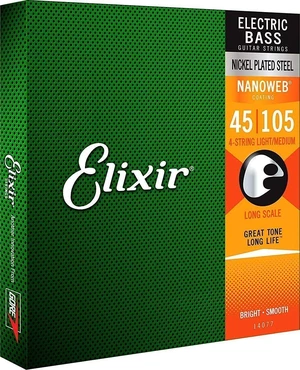 Elixir 14077 Bass Nanoweb Cuerdas de bajo