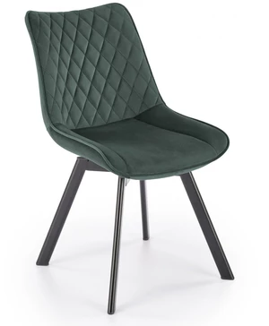 Otočná jídelní židle K520 Tmavě zelená