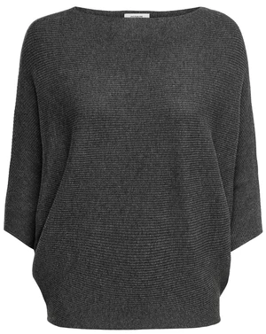 Jacqueline de Yong Dámský svetr JDYNEW Regular Fit 15181237 Dark Grey Melange MELANGE S