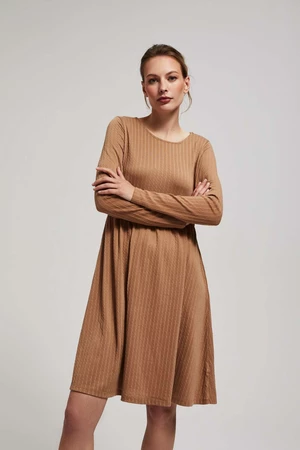 Dress with long sleeves and flared bottom