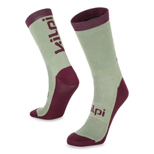 Bordovo-zelené unisex športové ponožky Kilpi BORENY