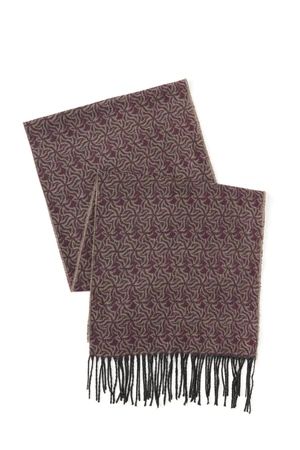 AC&Co / Altınyıldız Classics Men's Burgundy-khaki Patterned Scarf