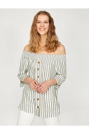 Koton Blouse - Green - Regular fit