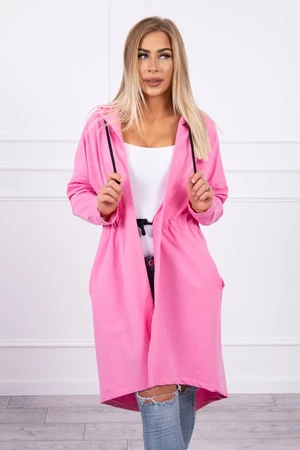 Coat with longer back light pink